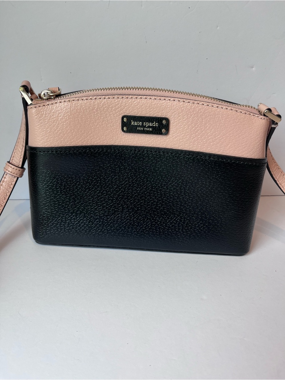 Kate Spade Jeanne Black Pink Leather Crossbody Bag